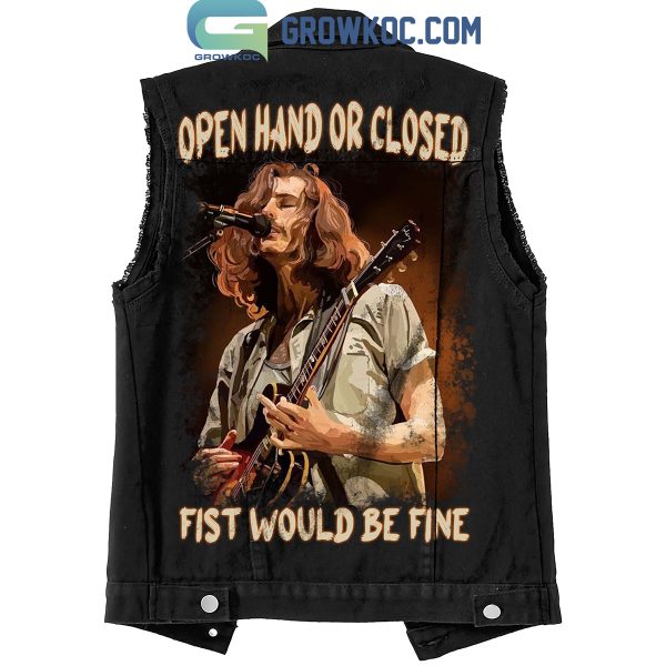 Hozier Open Hand Or Closed Fist Would Be Fine Sleeveless Denim Jacket