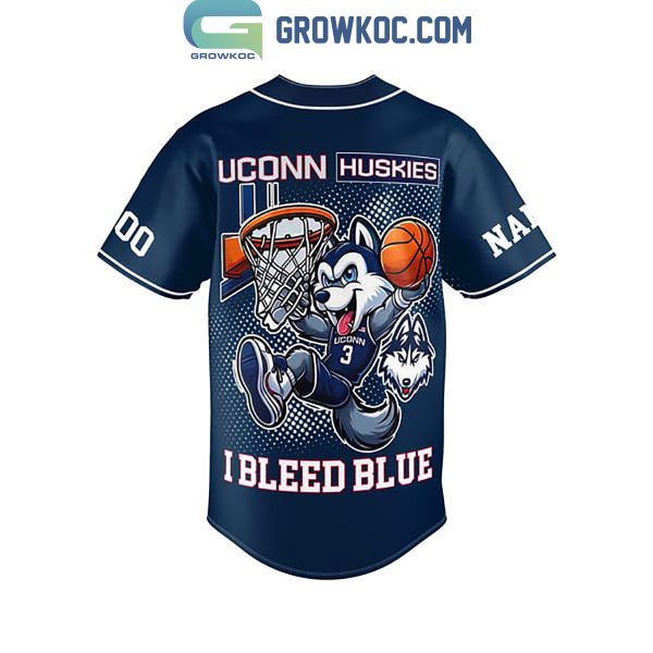 Huskies Basketball Champions 2024 Bleed Blue Baseball Jersey