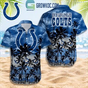 Indianapolis Colts Palm Tree Fan Hawaiian Shirt