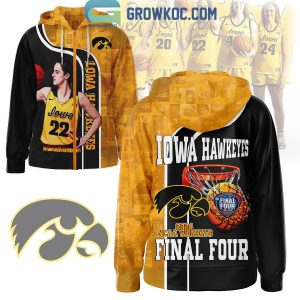 Iowa Hawkeyes 2024 NCAA Women’s Final Four Black And Yellow Hoodie Shirts