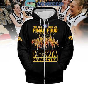 Iowa Hawkeyes 2024 NCAA Women’s Final Four Black Version Hoodie Shirts