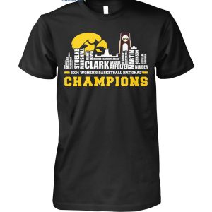 Iowa Hawkeyes 2024 Women’s Basketball National Champions Team T Shirt