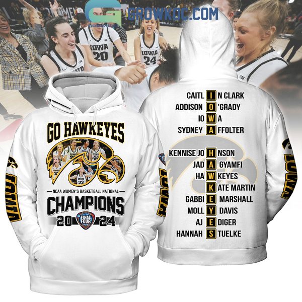 Iowa Hawkeyes NCAA Women’s Basketball National Champions 2024 Let’s Go Hawks Hoodie T Shirt