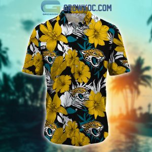 Jacksonville Jaguars Tropical Aloha Hibiscus Flower Hawaiian Shirt