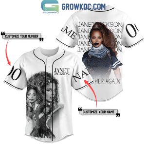 Janet Jackson Together Again Personalized Baseball Jersey White Version