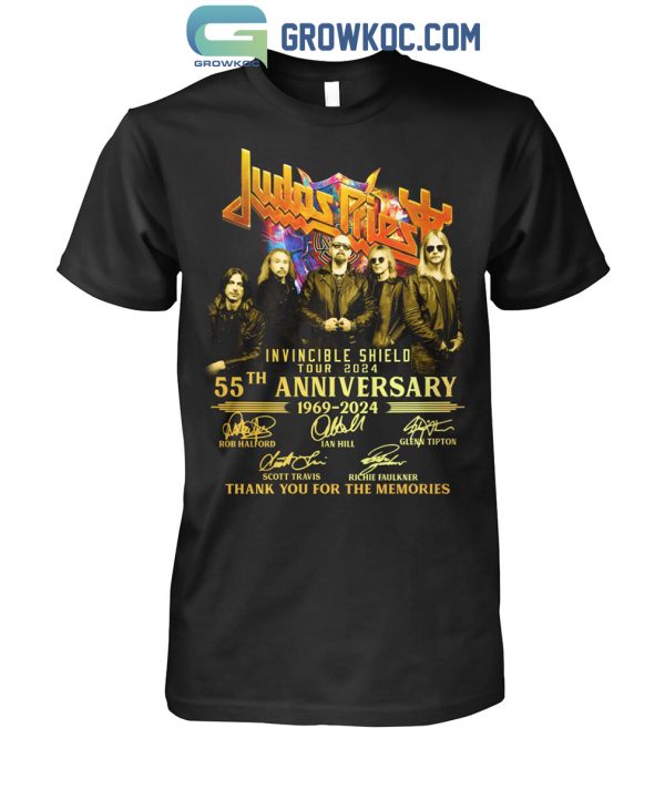 Judas Priest Invincible Shield Tour 2024 55th Anniversary 1969-2024 T-Shirt