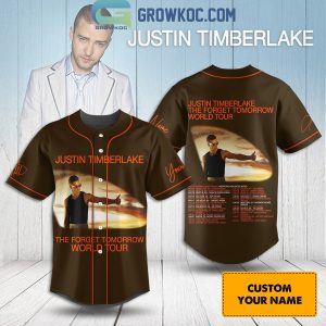 Justin Timberlake The Forget Tomorrow World Tour 2024 Personalized Baseball Jersey