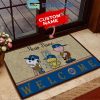 Cincinnati Reds Snoopy Peanuts Charlie Brown Personalized Doormat