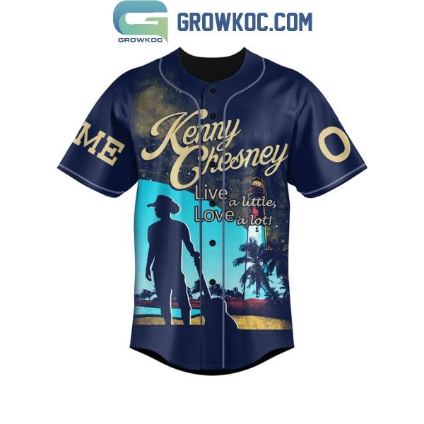 Kenny Chesney Live A Little Love A Lot Navy Personalized Baseball Jersey