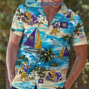 LSU Tigers Boat Sailing Personalized Hawaiian Shirts