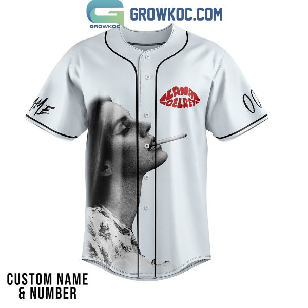 Lana Del Rey Cinnamon Girl Personalized Baseball Jersey White Design