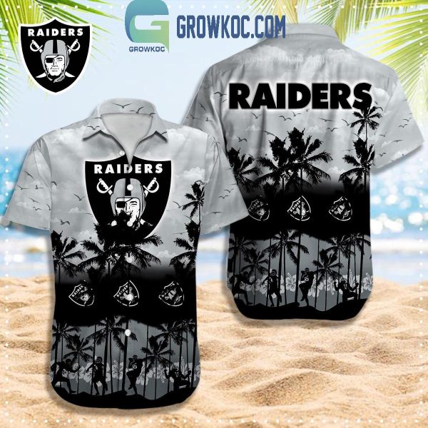 Las Vegas Raiders Palm Tree Fan Hawaiian Shirt