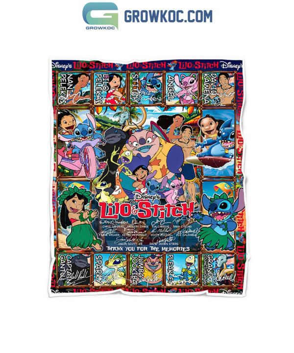 Lilo And Stitch Walt Disney Memories Fleece Blanket Quilt
