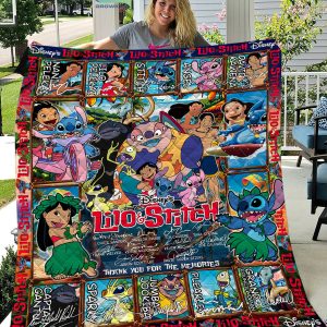 Lilo And Stitch Walt Disney Memories Fleece Blanket Quilt