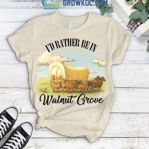 Little House On The Prairie I’d Rather Be In Walnut Grove Fleece Pajamas Set