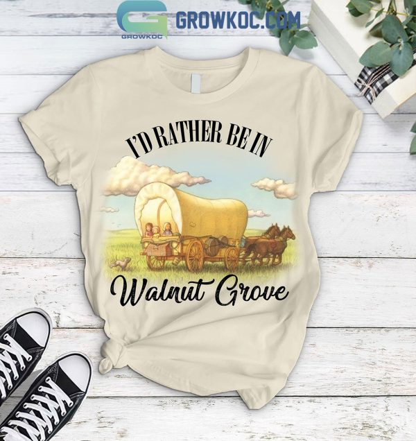 Little House On The Prairie I’d Rather Be In Walnut Grove Fleece Pajamas Set