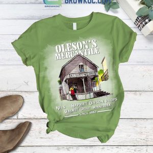 Little House On The Prairie Oleson’s Mercantile Since 1867 Fleece Pajamas Set Green Design