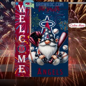 Los Angeles Angels Happy 4th Of July Independence Day Personalized House Garden Flag
