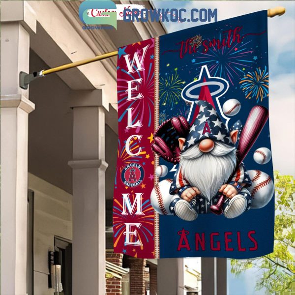 Los Angeles Angels Happy 4th Of July Independence Day Personalized House Garden Flag