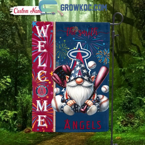 Los Angeles Angels Happy 4th Of July Independence Day Personalized House Garden Flag