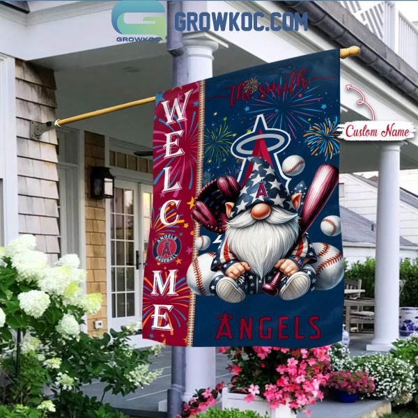 Los Angeles Angels Happy 4th Of July Independence Day Personalized House Garden Flag