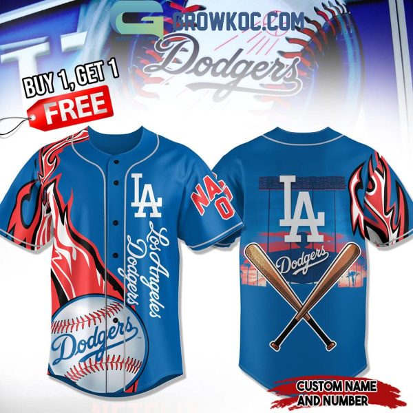 Los Angeles Dodgers No Lead Is Safe Personalized Baseball Jersey