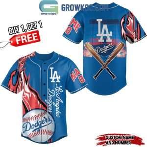 Los Angeles Dodgers No Lead Is Safe Personalized Baseball Jersey