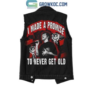 Louis Tomlinson I Made A Promise To Never Ger Old Sleeveless Denim Jacket