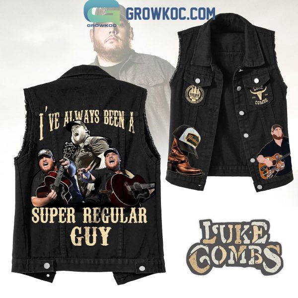 Luke Combs I’ve Always Been A Super Regular Guy Sleeveless Denim Jacket