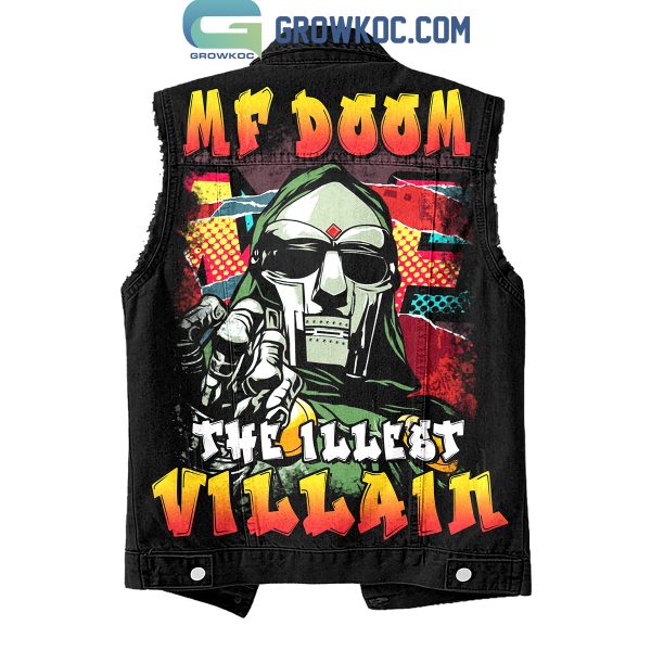 MF Doom The Illest Villain Sleeveless Denim Jacket
