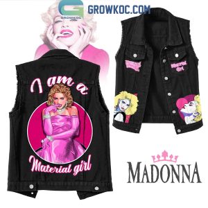 Madonna I Am A Material Girl Sleeveless Denim Jacket