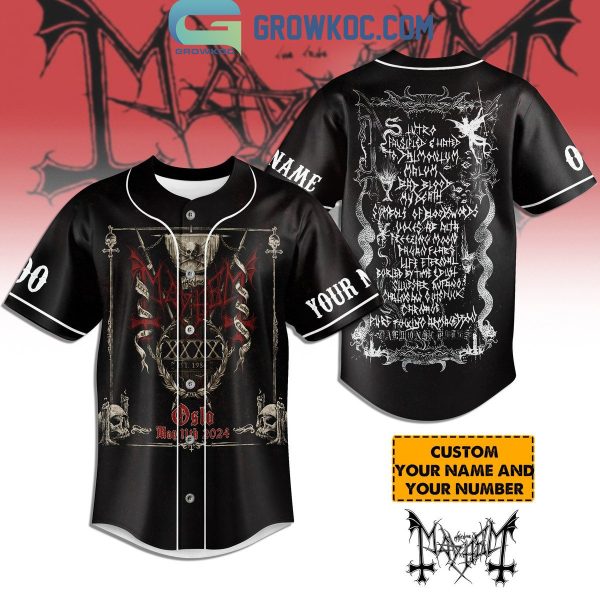 Mayhem Oslo May 11th 2024 Performace Personalized Baseball Jersey