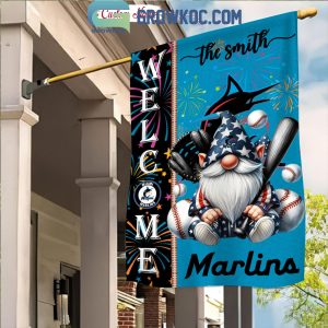 Miami Marlins Happy 4th Of July Independence Day Personalized House Garden Flag