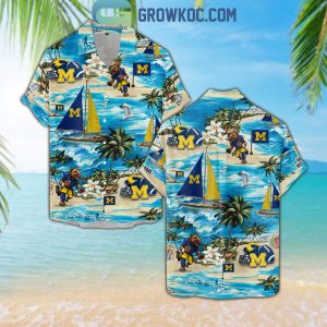Michigan Wolverines Boat Sailing Personalized Hawaiian Shirts