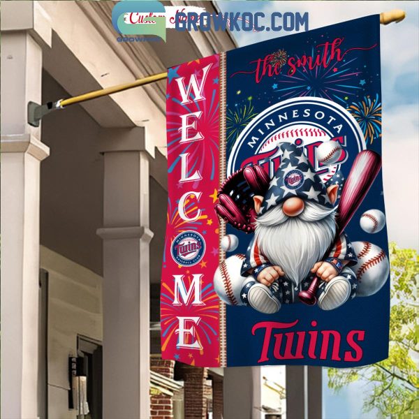 Minnesota Twins Happy 4th Of July Independence Day Personalized House Garden Flag