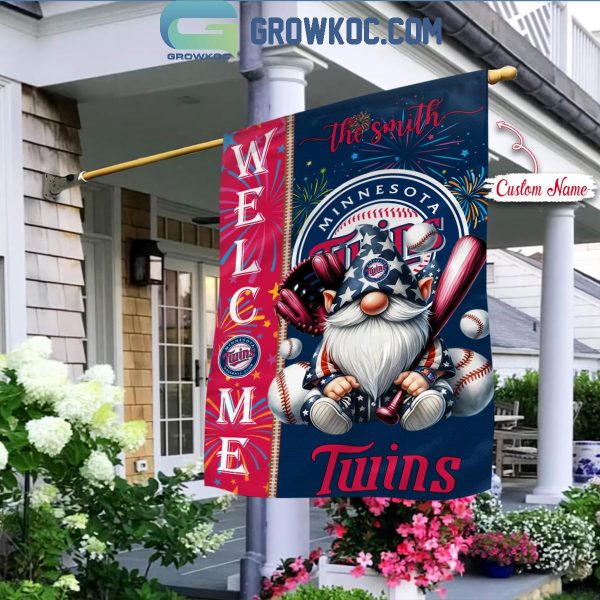 Minnesota Twins Happy 4th Of July Independence Day Personalized House Garden Flag