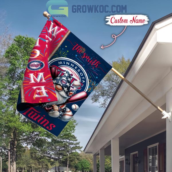 Minnesota Twins Happy 4th Of July Independence Day Personalized House Garden Flag