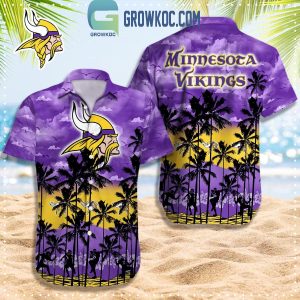 Minnesota Vikings Palm Tree Fan Hawaiian Shirt