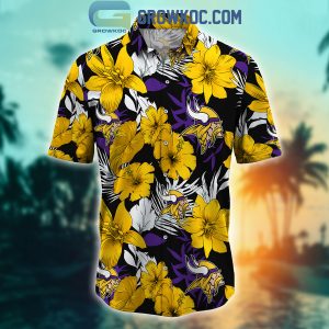 Minnesota Vikings Tropical Aloha Hibiscus Flower Hawaiian Shirt