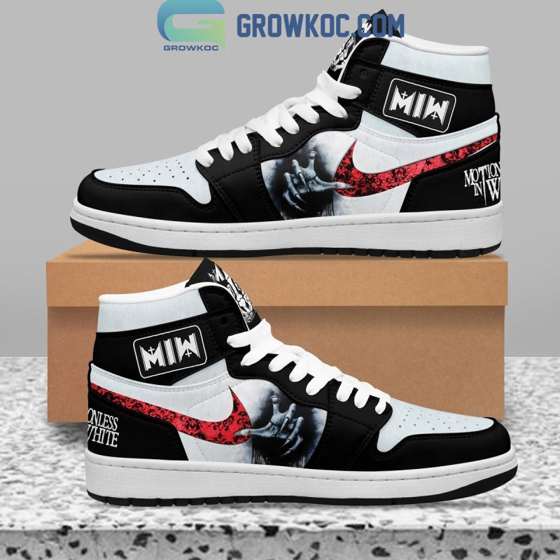 Motionless In White Eternally Yours Air Jordan 1 Shoes White Lace - Growkoc