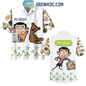 Mr. Bean And His Scrapper Cat Funny Animation Fan Hawaiian Shirts