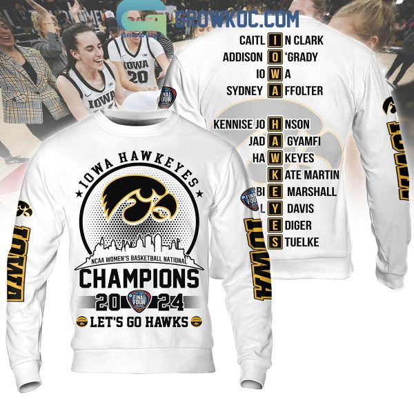 NCAA Women’s Basketball National Champions 2024 Iowa Hawkeyes Hoodie T Shirt