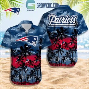 New England Patriots Palm Tree Fan Hawaiian Shirt