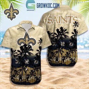 New Orleans Saints Palm Tree Fan Hawaiian Shirt
