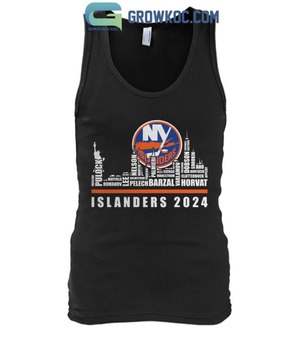 New York Islanders City Horizon Team Player Name 2024 T-Shirt