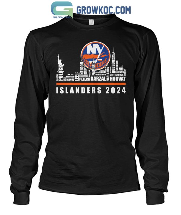 New York Islanders City Horizon Team Player Name 2024 T-Shirt