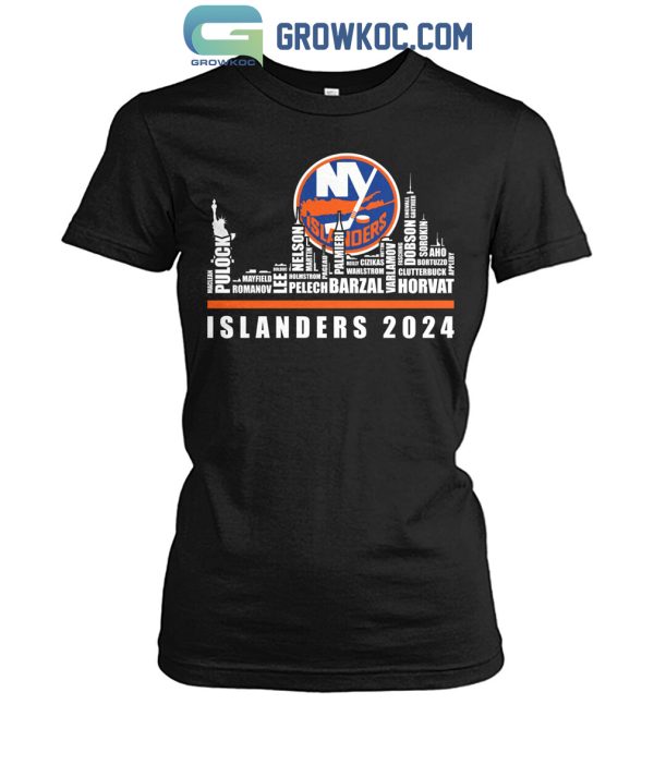 New York Islanders City Horizon Team Player Name 2024 T-Shirt