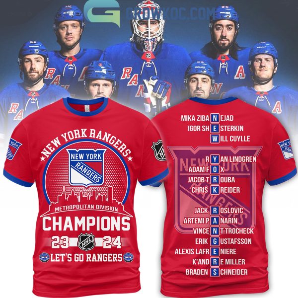 New York Rangers Metropolitan Division Champions 2024 Hoodie T Shirt