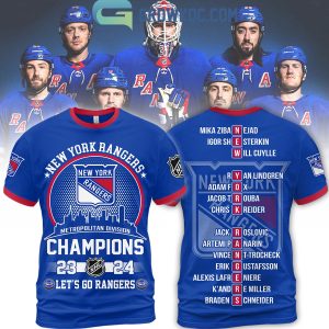 New York Rangers Metropolitan Division Champions 2024 Let’s Go Rangers Hoodie T Shirt