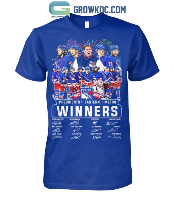 New York Rangers Presidents Eastern Metro Winners 2024 T Shirt